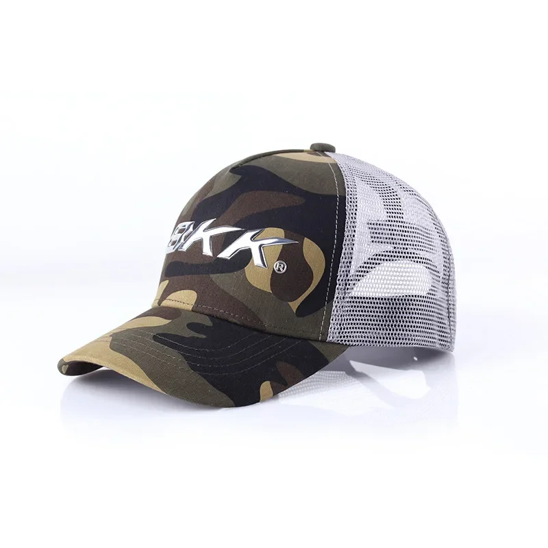 BKK gorra de béisbol bordada con protección solar sombrero de pico de pato para las cuatro estaciones para pesca en el mar señuelo pesca malla transpirable Sunguard - imagen 2