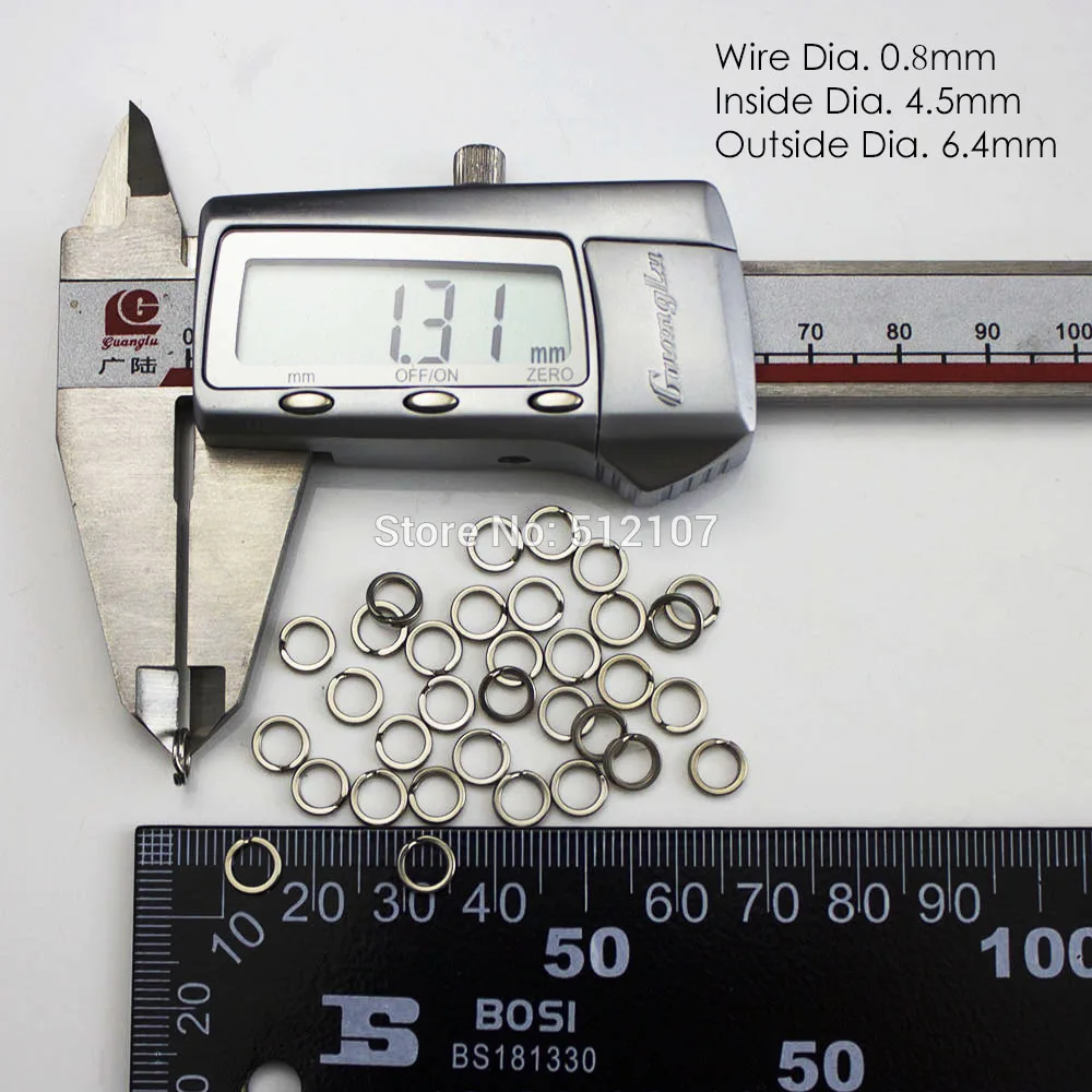 Countbass 200 Uds 3, 3,5, 4, 4,5, 5, 5, 5, 6, 7,7,5mm anillos divididos de acero inoxidable de alta resistencia Terminal aparejos accesorios de pesca