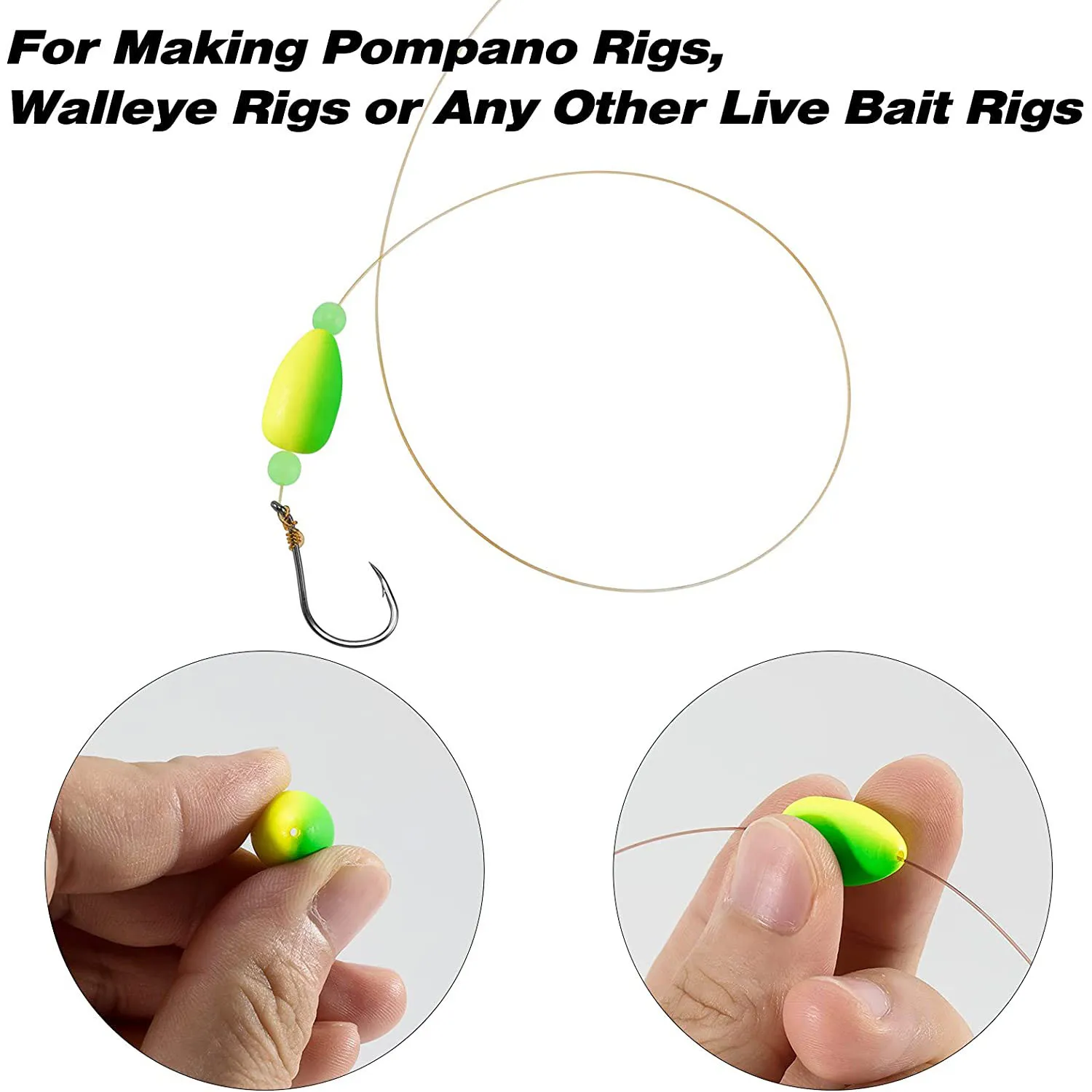 10 Uds flotador de espuma de pesca boyas Bobber balas corchos ovalados, trucha Walleye Pompano flotadores indicador de pesca con mosca aparejos de pesca - imagen 3