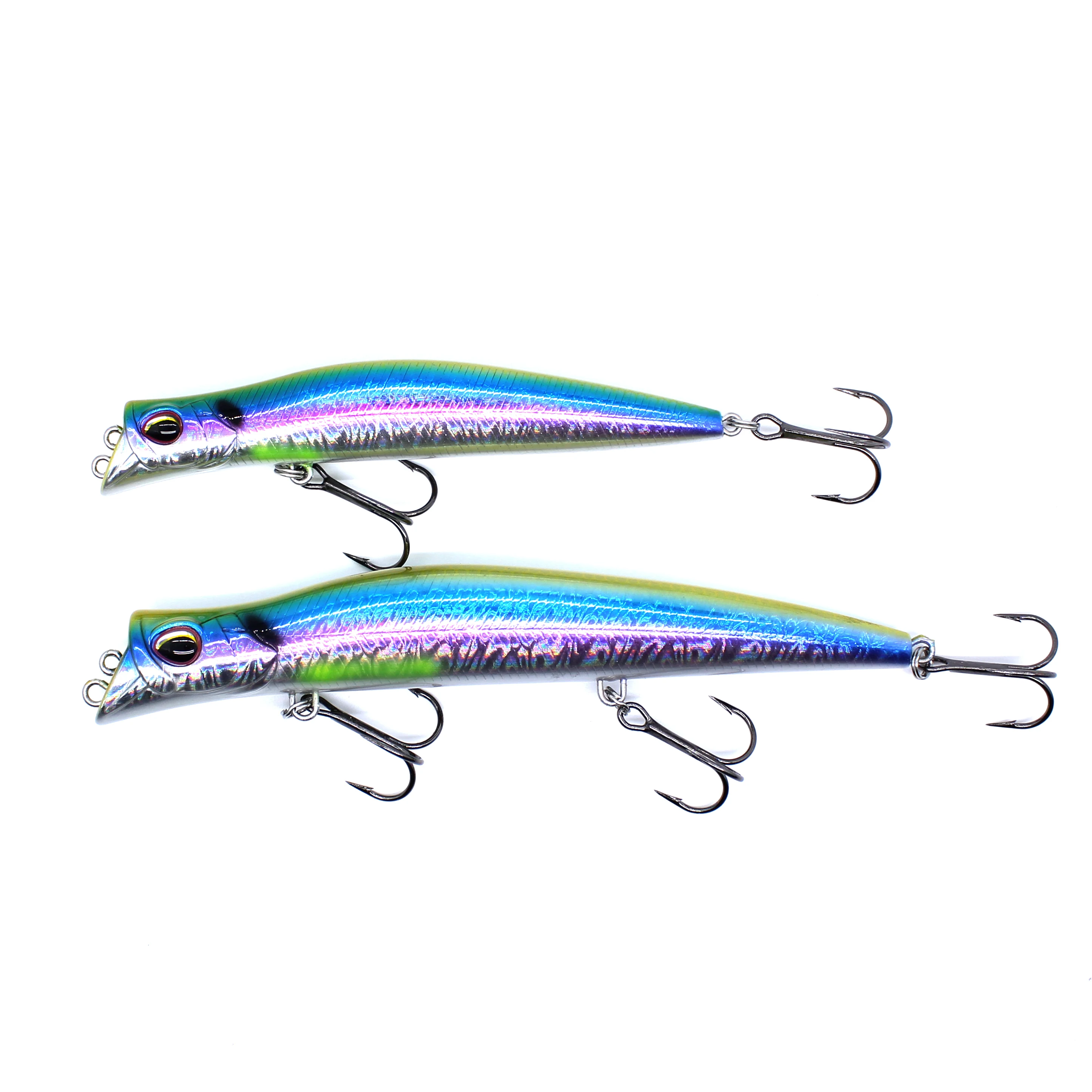 Estos señuelos de pesca vibrantes están diseñados para una pesca efectiva y atractiva.