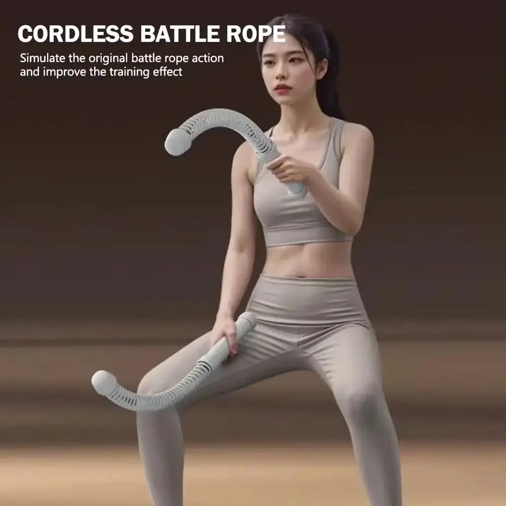 Cuerda de batalla de gimnasio con resorte de repuesto, cuerda de batalla inalámbrica antideslizante de rebote, barra de entrenamiento de fuerza multifunción duradera - imagen 2