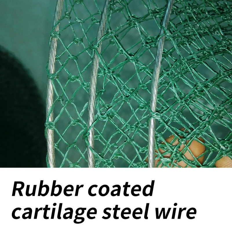 SANLIKE-red de pesca plegable telescópica, malla de nailon de secado rápido, cesta de pesca, redes de inmersión, herramienta de aparejos de bolsillo protectora suave - imagen 3