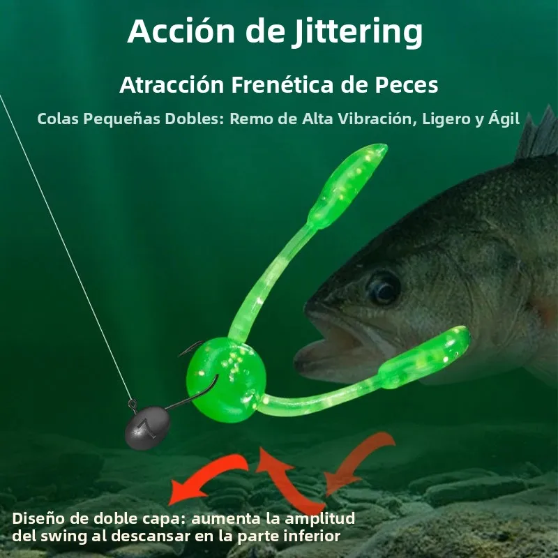 Señuelos flotantes de vinilo CHILENT para lubina, perca y trucha