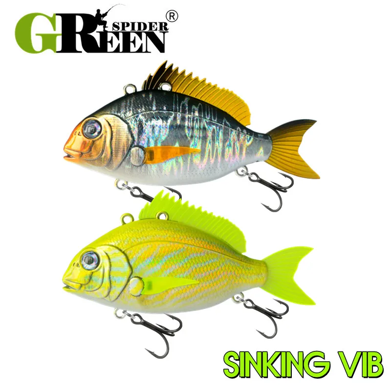 Señuelo de pesca hundido de 50mm y 11g, señuelo VIB para lubina, señuelo de pesca con vibración, cebo de pesca de agua de mar y agua dulce