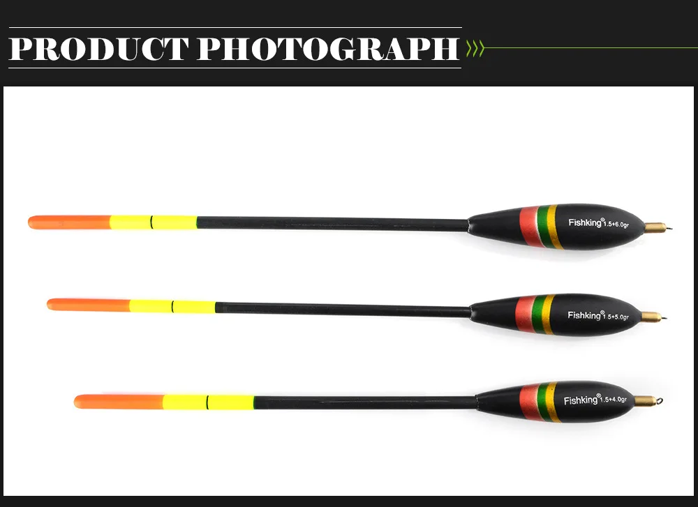 Tres flotadores de pesca vibrantes con bandas coloridas diseñadas para una pesca efectiva