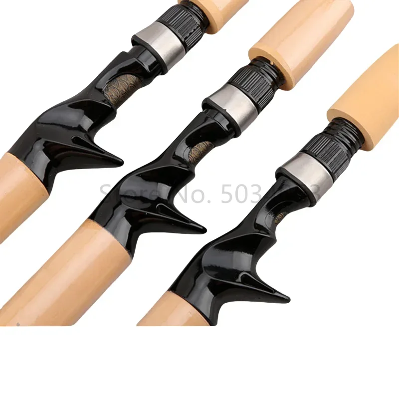 Caña de pescar de fundición de carbono ligera, accesorios de pesca, mango telescópico de madera, aparejos profesionales - imagen 4