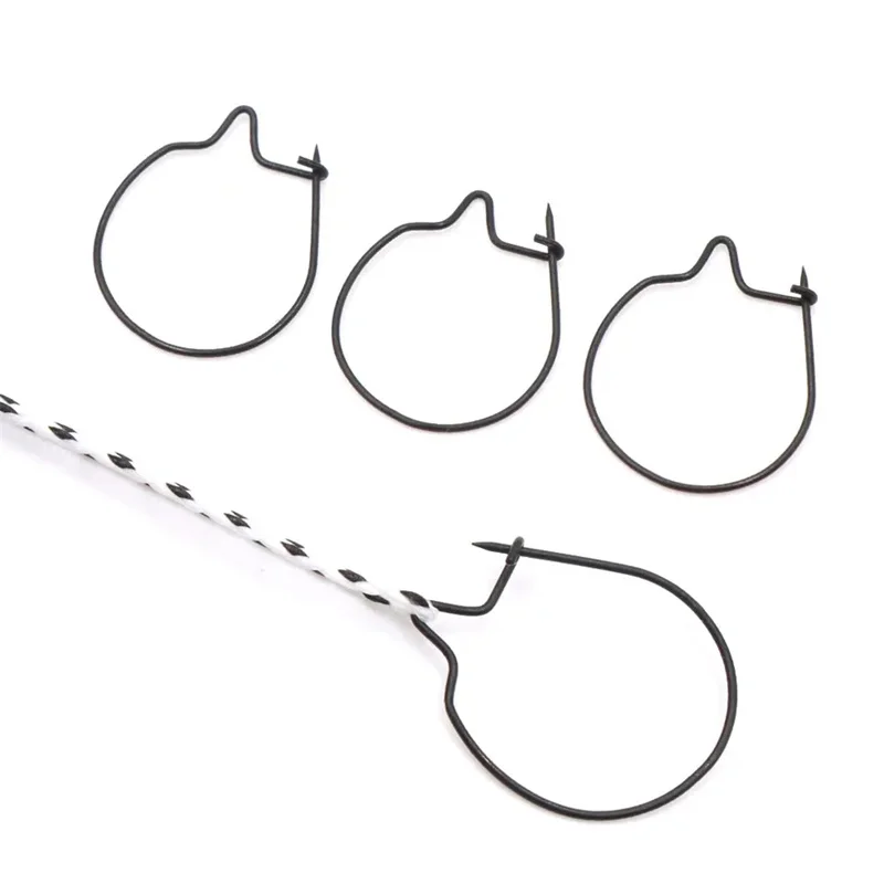 500 unids/lote aparejos de Pesca de carpa Clips de gusano accesorio de Pesca de carpa para anzuelo de gusano anillo de cebo aparejos terminales conector de aparejos de Pesca - imagen 2