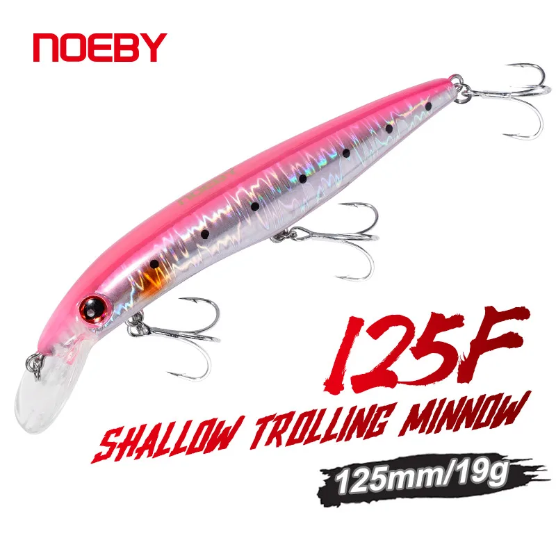 NOEBY Minnow Jerkbait flotante poco profundo para lubina Shore Casting
