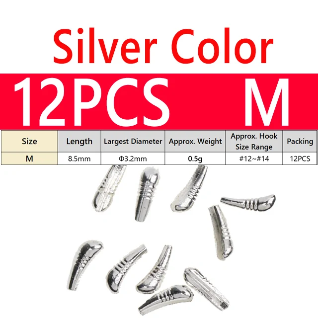 12PCS M Silver