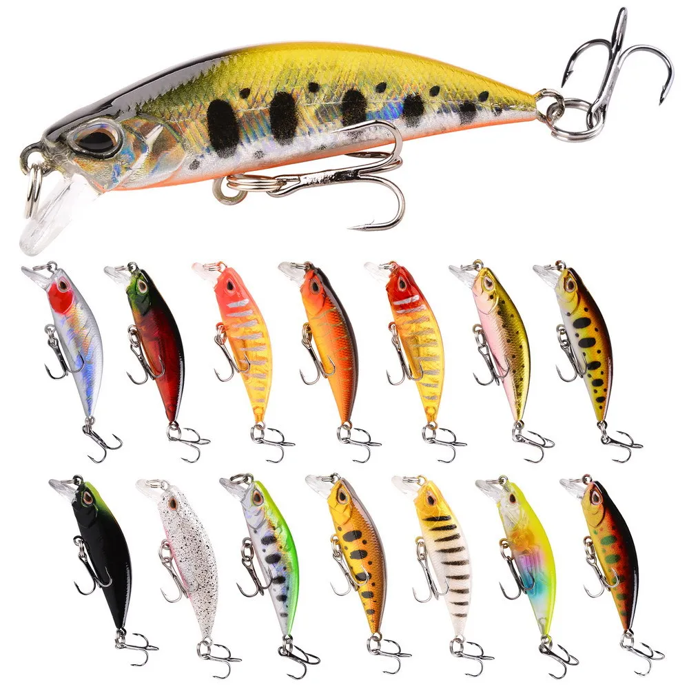 55mm 5g Mini Señuelos de Pesca de pececillo que se hunden agua salada cebo duro Artificial Wobbler para lubina Swimbait equipo Jerkbait - imagen 3