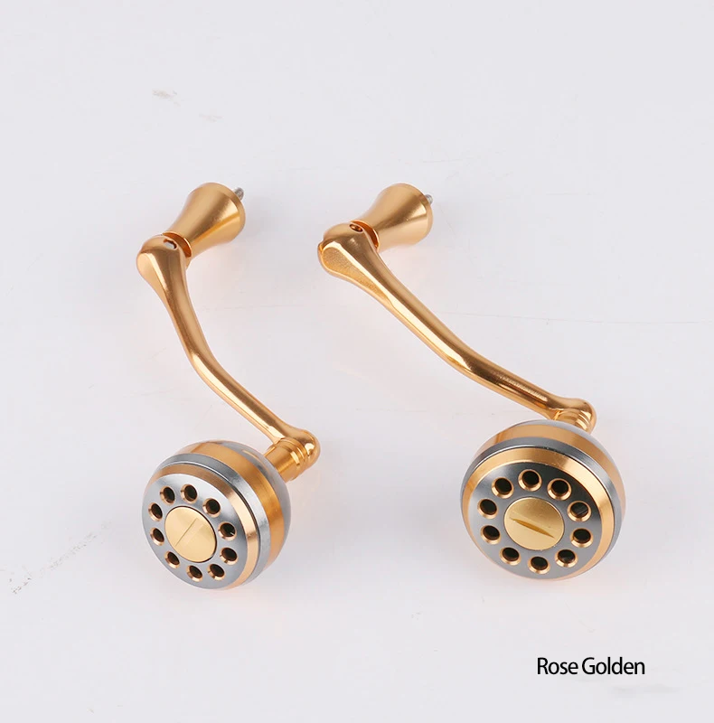 Mango de carrete de pesca DEUKIO dorado rosa, mango de carrete de aleación de aluminio de repuesto, brazo basculante, agarre de aparejos de pesca para accesorio de rueda - imagen 2