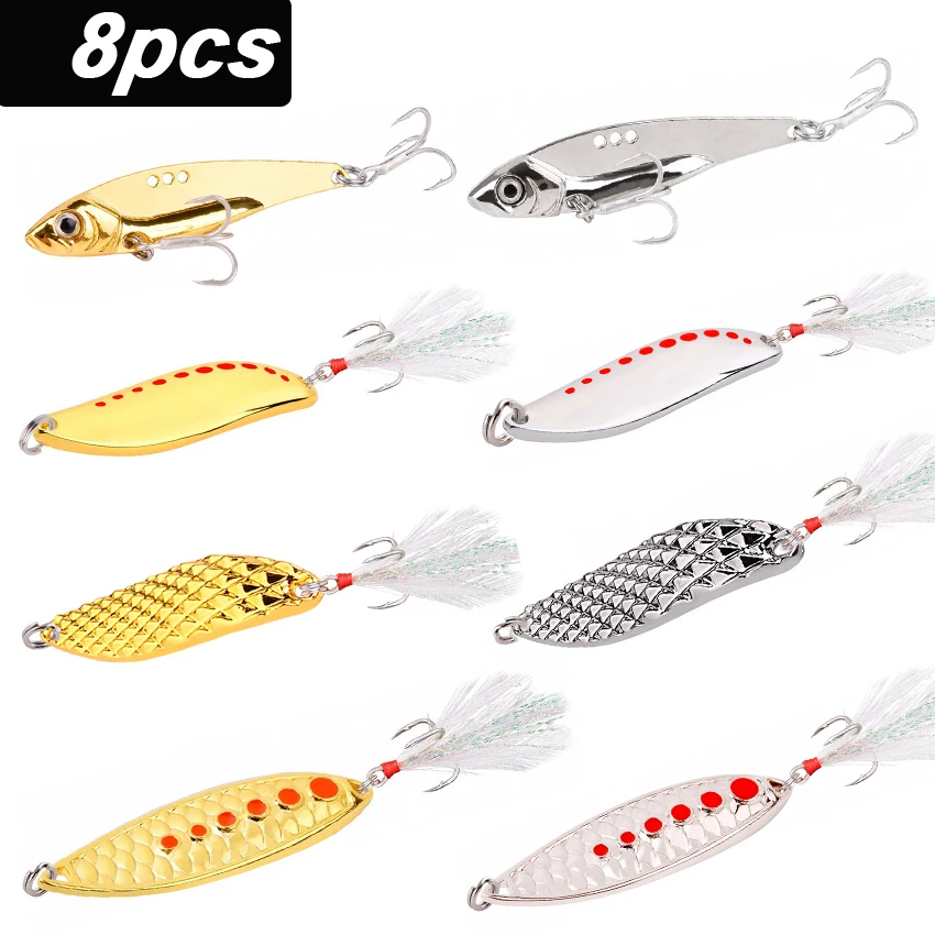 Señuelo artificial giratorio con anzuelos triples para spinning marino - imagen 2