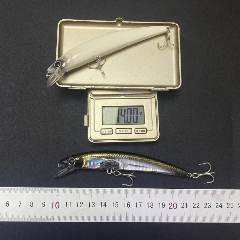 Señuelo de Pesca flotante Minnow Jerkbait, cebo duro Artificial Wobbler, aparejos de Pesca de trucha de agua de mar, 110mm, 14g - imagen 5