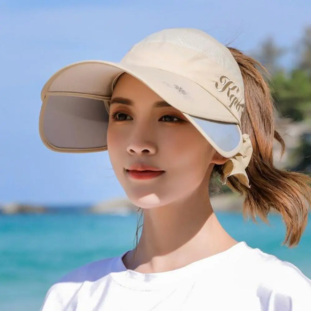 Protección del cuello para escalar, gorra con protección solar, protección UV extraíble, sombrilla, sombrero de secado rápido, gorra de protección facial fresca para mujer - imagen 2