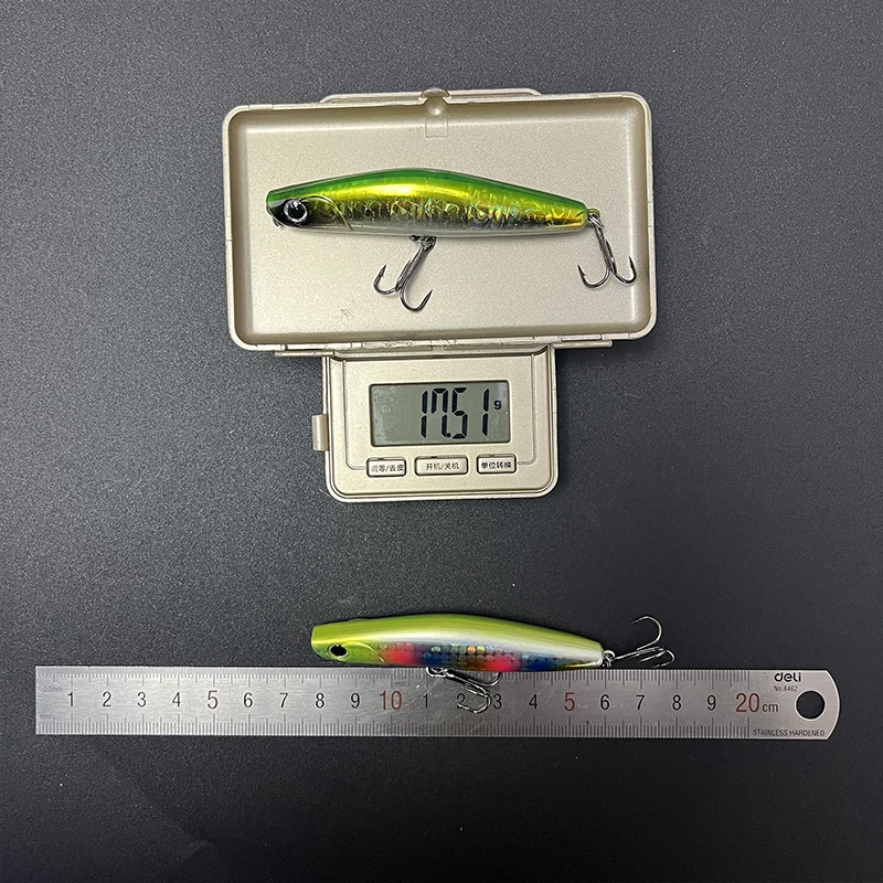 Señuelos de pesca con palo de Pecil que se hunden, cebo duro Artificial de tiro largo, Wobbler Popper, lubina, trucha, Swimbait, equipo de pesca, 80mm, 18g - imagen 4