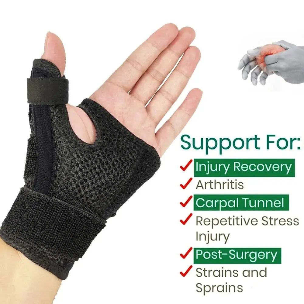 Protector de muñeca y pulgar, Protector de muñeca Flexible, se adapta a la mano derecha e izquierda, férula de pulgar transpirable, 1 Uds. - imagen 5