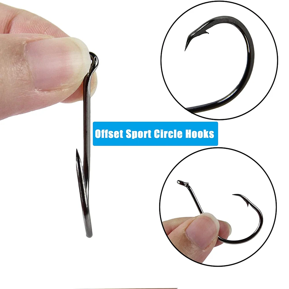 Anzuelos circulares de acero de alto carbono para pesca de agua salada, accesorio de pesca de pulpo, para lubina, 1000, piezas, 7384 - imagen 5