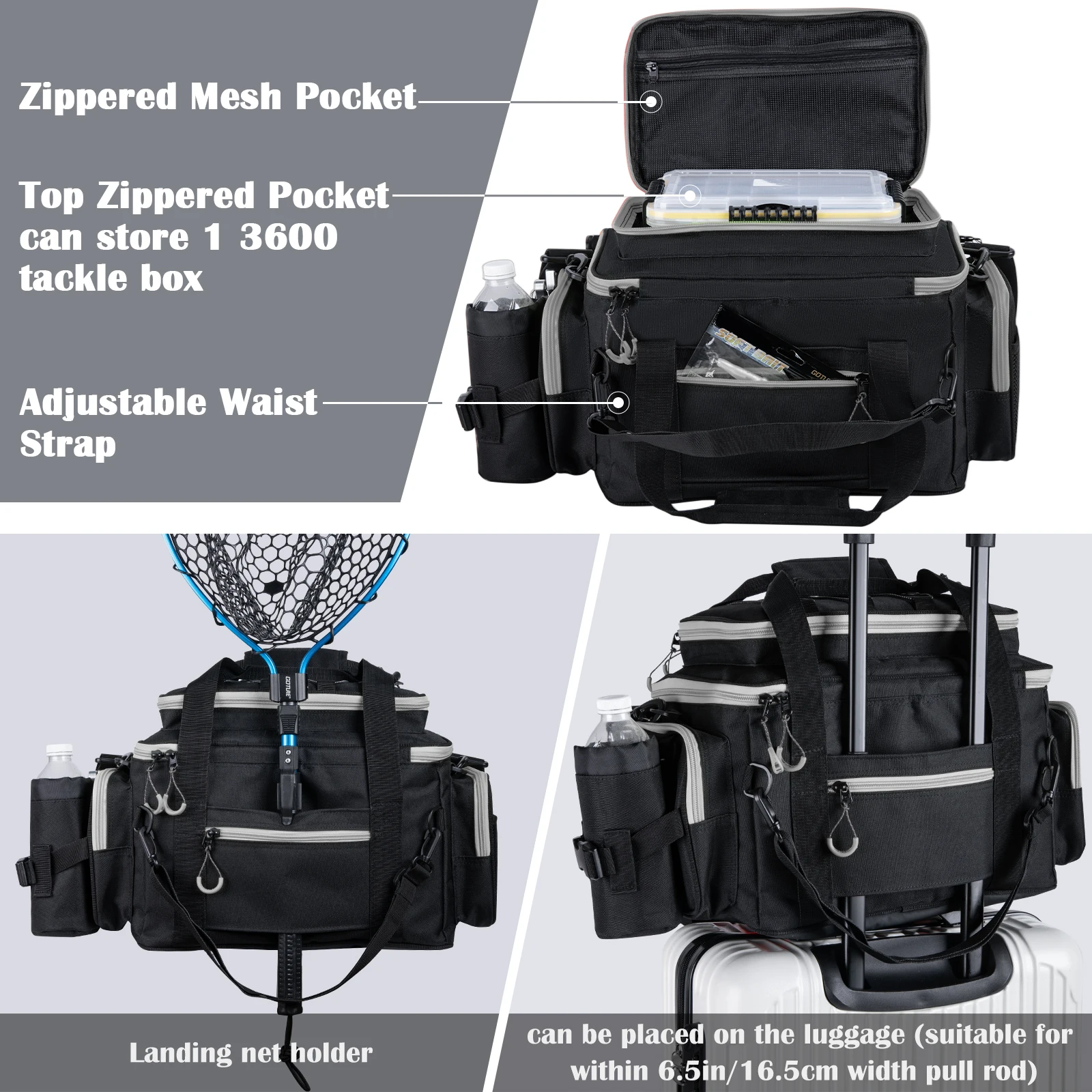 Goture Bolso de Hombro Impermeable – Bolsa Táctica para Pesca - imagen 2