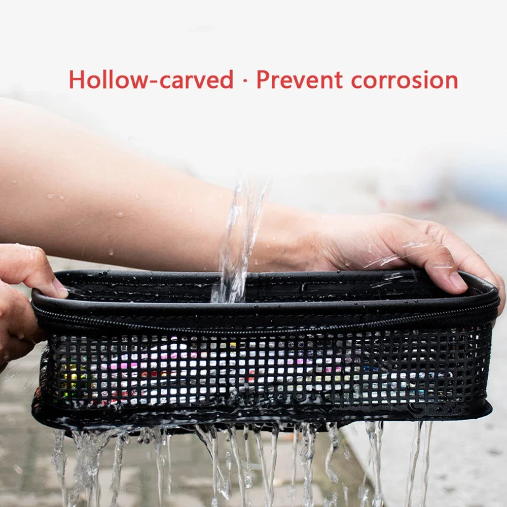 Bolsa portátil anticorrosión para pesca, plantilla de fundición de Metal, señuelo, caja de engranajes gruesa para cubo de pescado vivo, caja de almacenamiento flotante, bolso - imagen 4