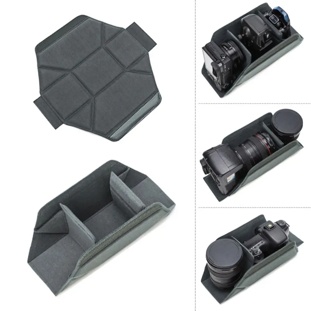 Bolsa interior para lente de cámara a prueba de humedad, resistente al desgaste, absorción de golpes, protección DSLR, estuche de almacenamiento, divisores interiores - imagen 2
