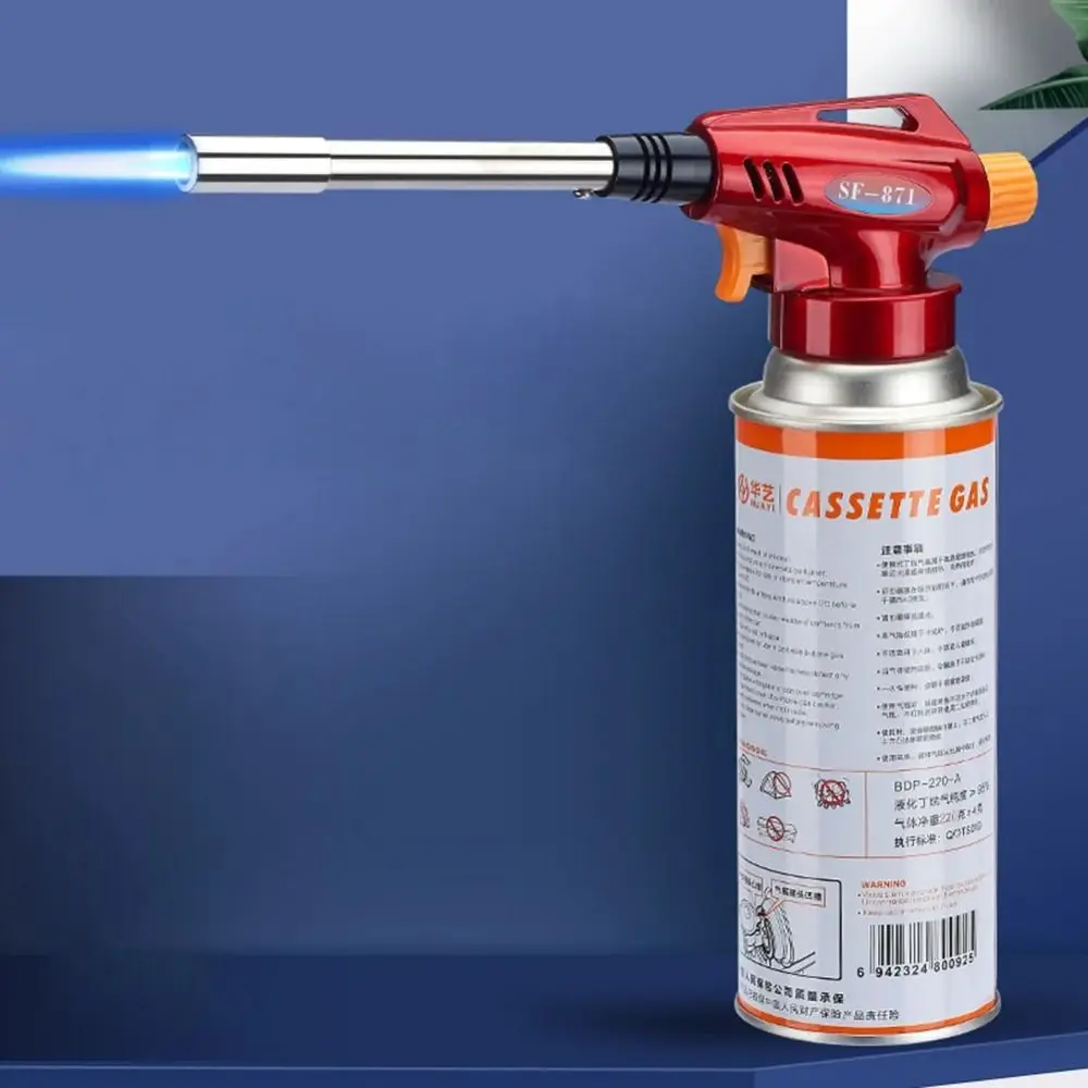 Lanzador de llamas resistente a altas temperaturas, lanzallamas portátil ajustable, soplete de combustible para acampar doméstico de 20cm - imagen 5