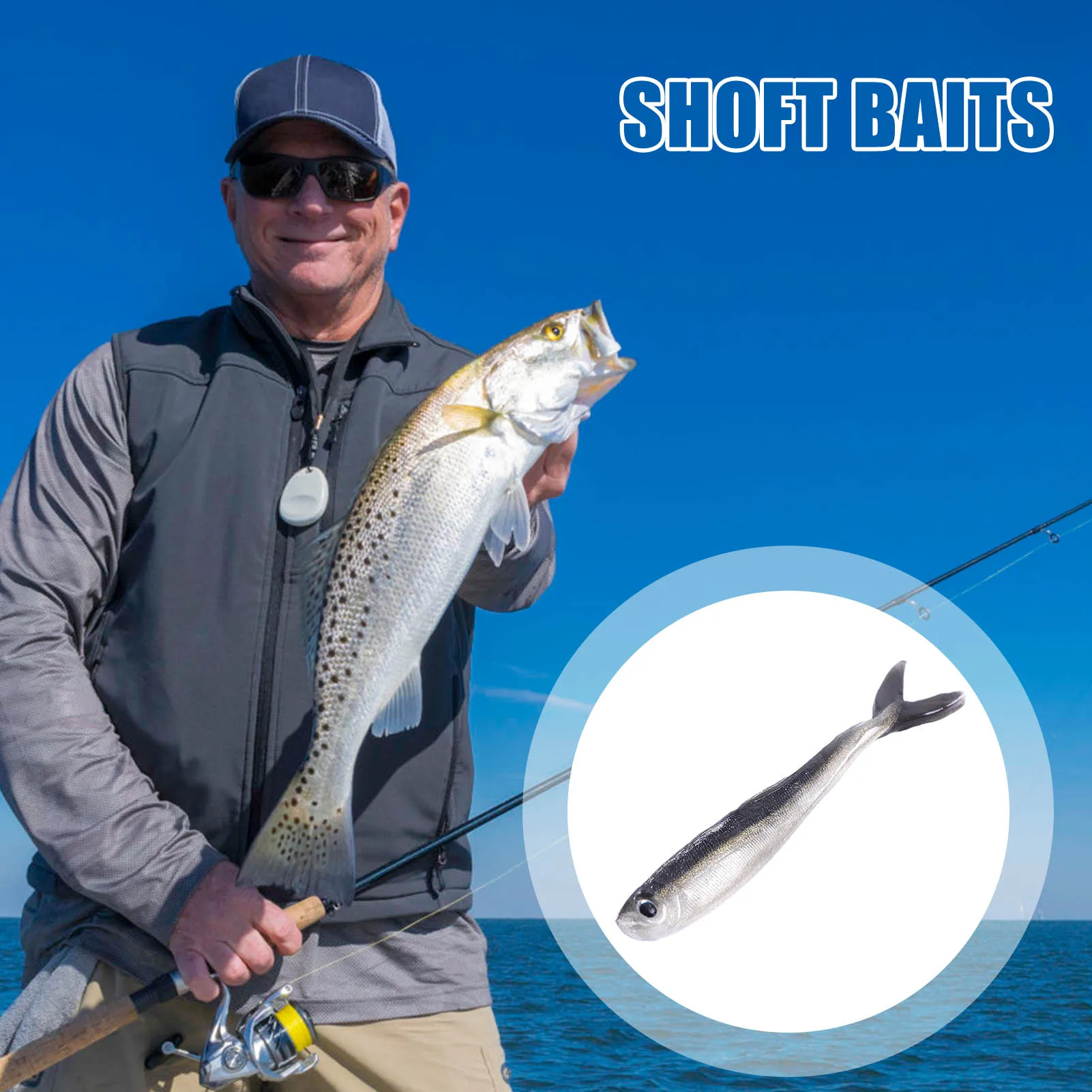 10 Uds. Cebo suave de pesca Luya, cebo falso de dos colores para colgar, accesorios de pesca Luya para exteriores, Señuelos de pesca de carpa - imagen 2