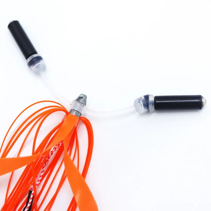 Plantilla de silicona para falda de 10/50 piezas, anzuelo doble deslizante de repuesto, gancho de asistencia, señuelo de remolque, juego de imitación de pulpo, tamaño #13 - imagen 3