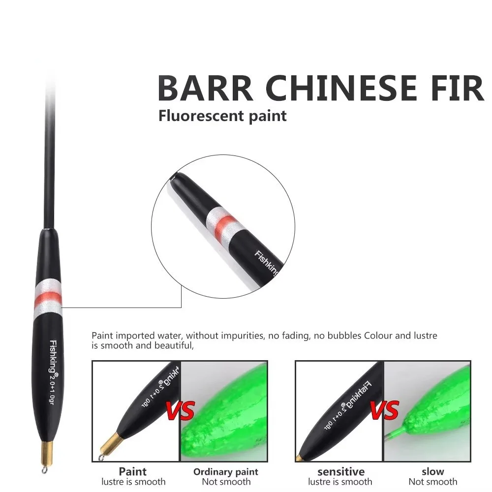 NGB 3 uds flotador de pesca de abeto Barguzinsky 1,0 + 1,0g 1,5 + 1,0g 2,0 + 1,0g flotador de corcho Balsa Bobber aparejos de pesca colgantes de latón - imagen 3