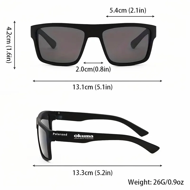 1 Uds. Gafas de sol polarizadas Okuma UV400 adecuadas para pescar, ciclismo, caza y conducir, gafas de sol retro tanto para hombres como para mujeres - imagen 2
