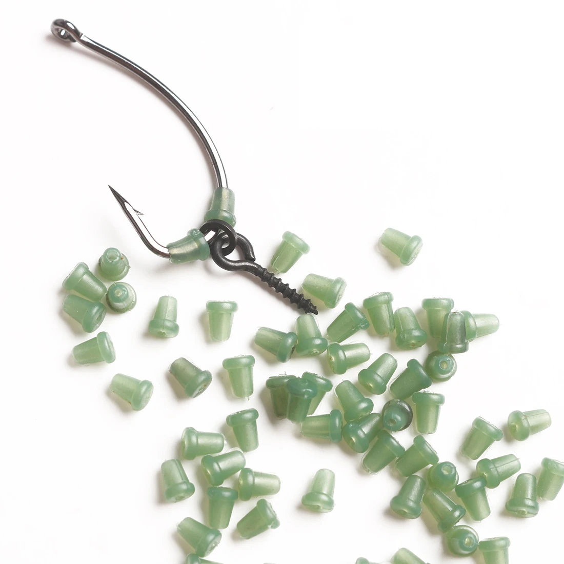 Anillo giratorio para aparejo de carpa, aparejos de pesca de goma, tapón de anzuelo de pescado, anillo de cebo, accesorios para carpa, 50 piezas - imagen 3