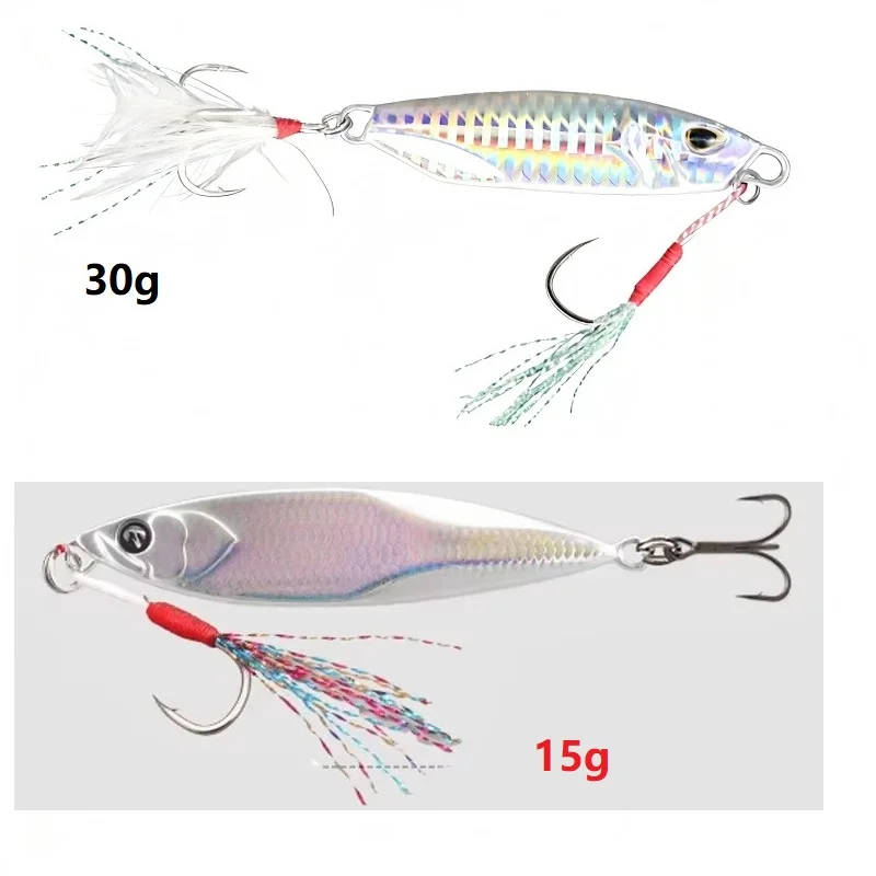 Jigging Fish señuelo metálico lápiz – 15g y 30g para pesca desde costa