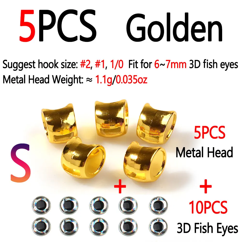 5pcs Golden S