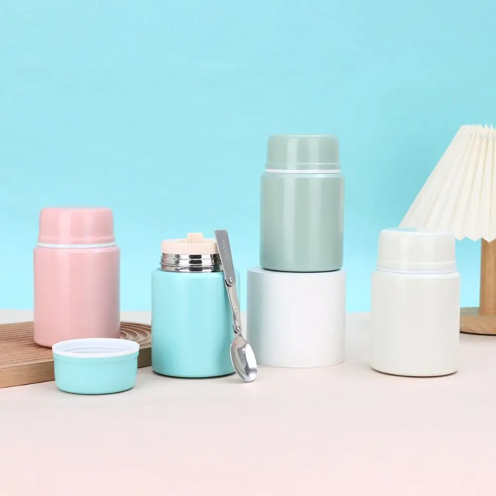 Mini termo de Color sólido, contenedor de termo portátil aislado que mantiene el frío y el calor, botella de agua térmica - imagen 2