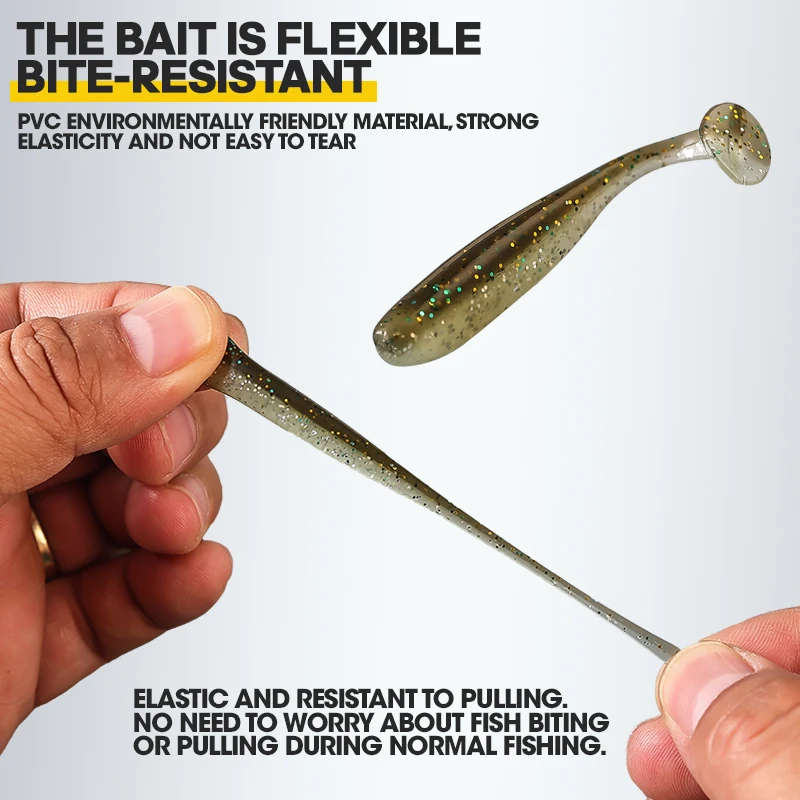 TAIYU 36 unids/set alta calidad 5 colores suave cola en T Kit de Señuelos de Pesca con anzuelos de cabeza de plomo cebo biónico Artificial al aire libre con caja - imagen 2