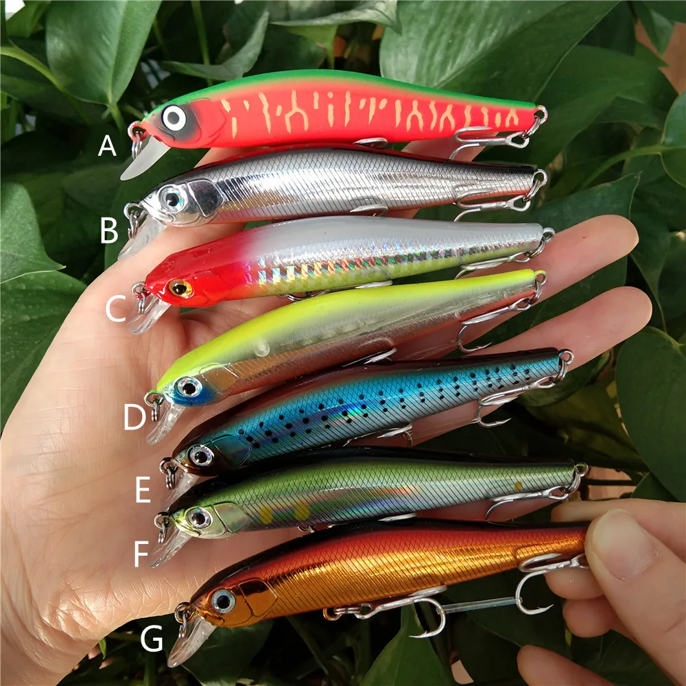 Señuelo Swolfy Minnow mostrando detalle de los ojos 3D y acabado