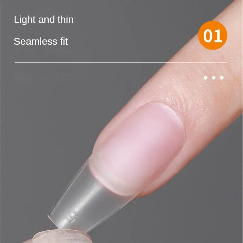 Extensión de uñas sin huellas, pegatinas cuadradas de larga duración para uñas cortas, herramientas de manicura, 300 unidades - imagen 2