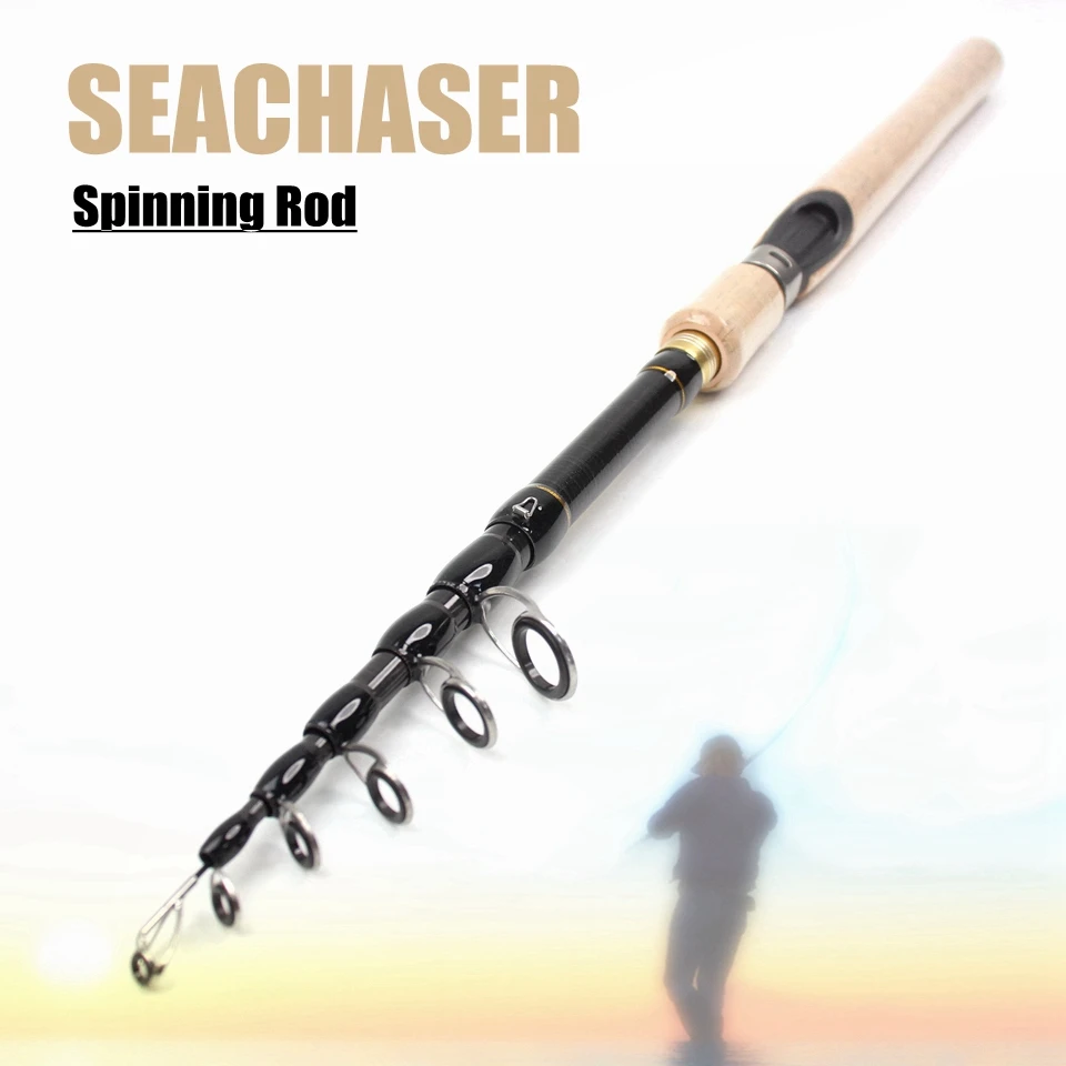 Caña surfcasting telescópica carbono – Agua dulce y salada - imagen 4