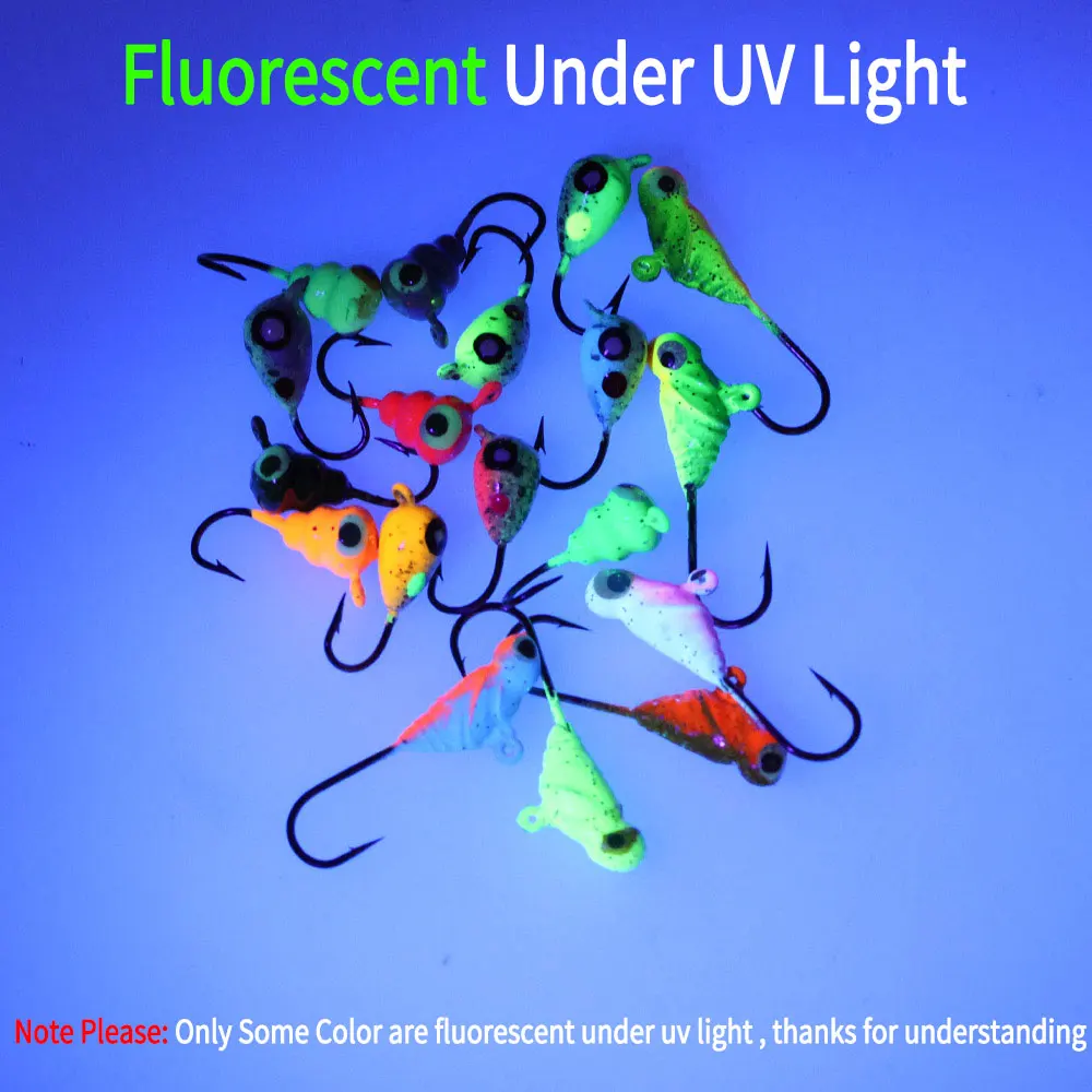 6 uds. Anzuelo de pesca en hielo de invierno, cebo de Metal para peces, 1,6g ~ 1,75g, anzuelo con cabeza de anzuelo, cebo para lubina, Lucio, trucha, guacamayo, aparejos de pesca - imagen 5