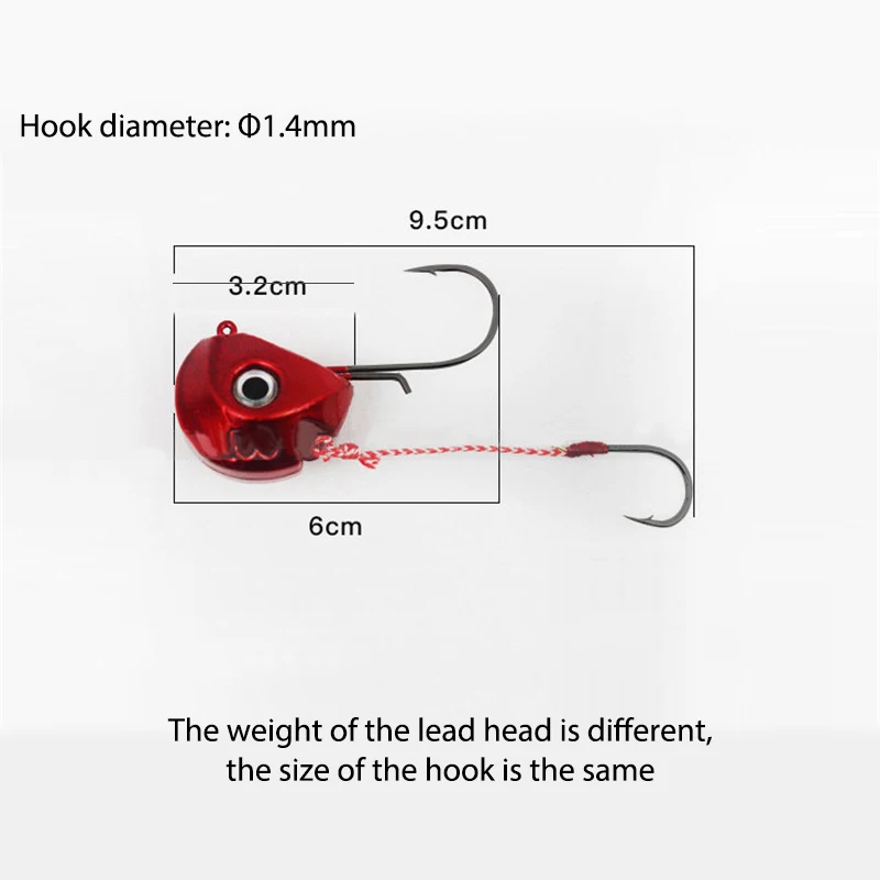 Señuelo de pesca Tenya Jig Kabura, 40g/60g/80g/100g/120g/140g, Jighead de plomo, aparejos de pesca en el mar - imagen 2