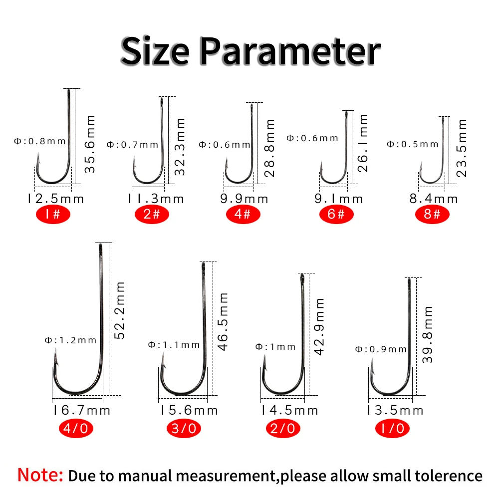 ICERIO 8 # - 4/0 anzuelo Aberdeen de caña larga para Streamer, anzuelo Sabiki para pesca de agua dulce y salada - imagen 3