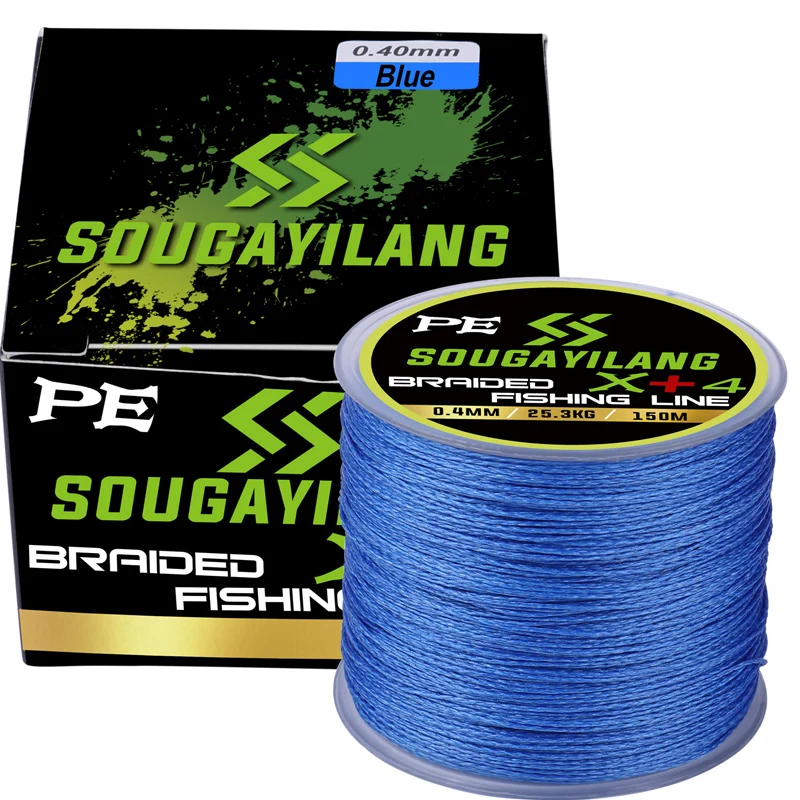 Sougayilang-MINI sedal de pesca de 4 hebras, 150M, 12-55LB, multifilamento de PE, trenza trenzada para pesca de carpa - imagen 5