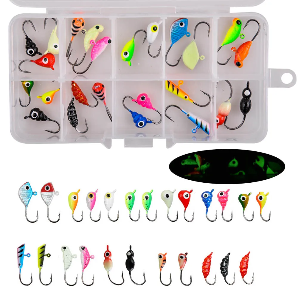 24PCS ice jigs bait