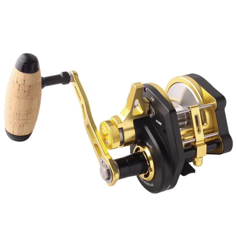 Kawa Ocean carrete de Jigging lento cuerpo de Metal máquina CNC rueda de tambor arrastre máximo 30kg peso 606,5g rodamientos 14 + 1 relación 5,0: 1 carrete de barcos - imagen 3