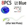 8pcs Lt Blue