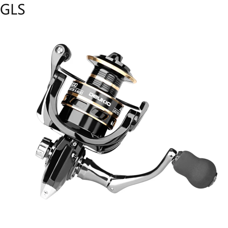 Carrete de Metal para pesca de carpa, bobina de pesca giratoria de arrastre máximo de 12kg, relación de engranaje 2000: 1, agarre antideslizante EVA, serie ac, 7000-5,2 - imagen 5