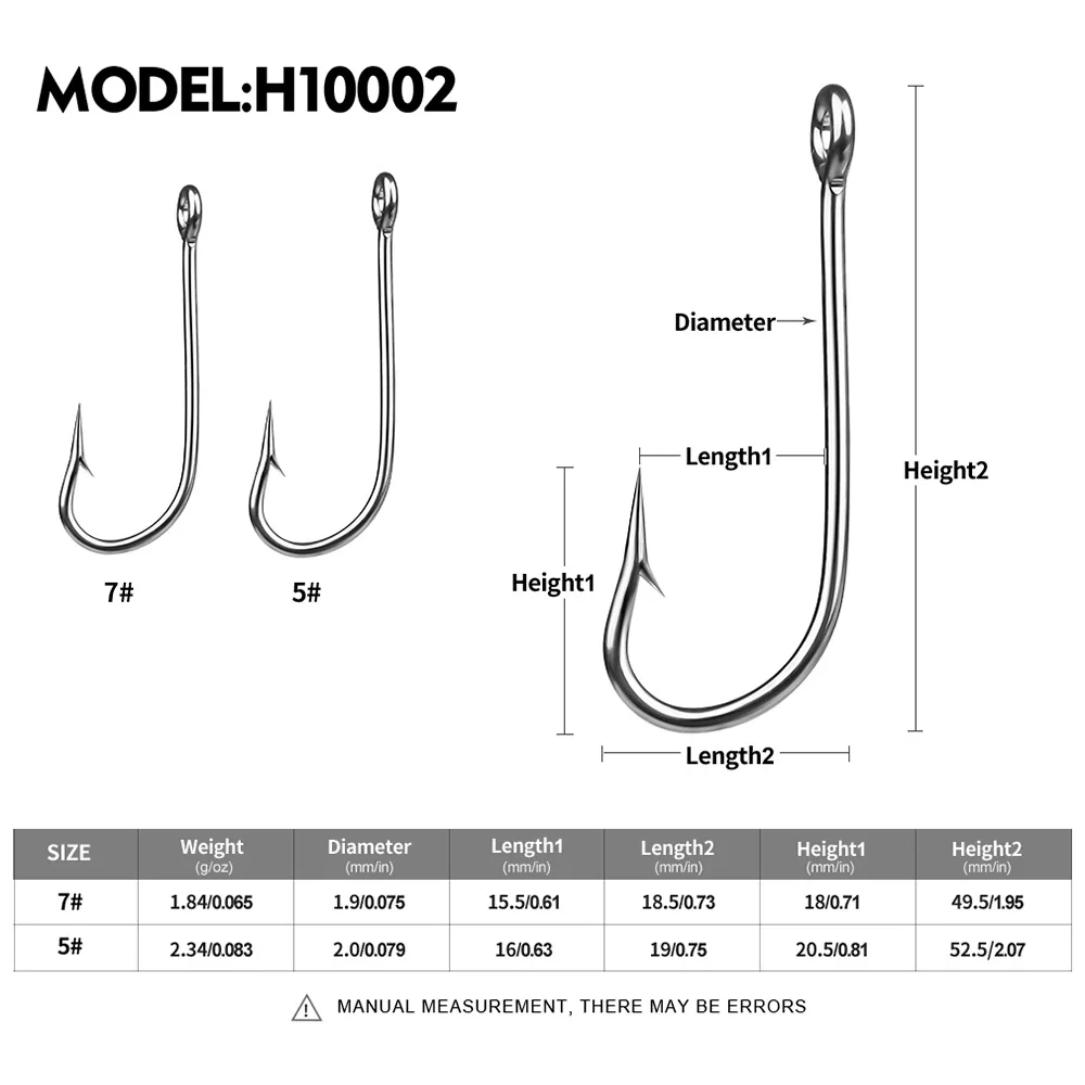 Descubra el tamaño de gancho perfecto para su aventura de pesca con el modelo H10002