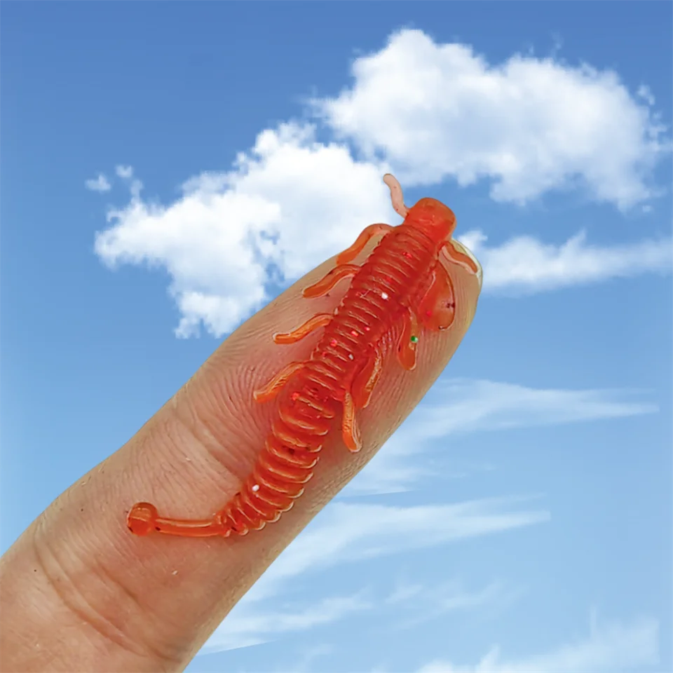 MUKUN 10 Uds nuevo TPE Mini señuelo de pesca de gusano suave 0,35g/40mm AJING Rockfish cebos artificiales lubina aparejos de pesca de silicona - imagen 5