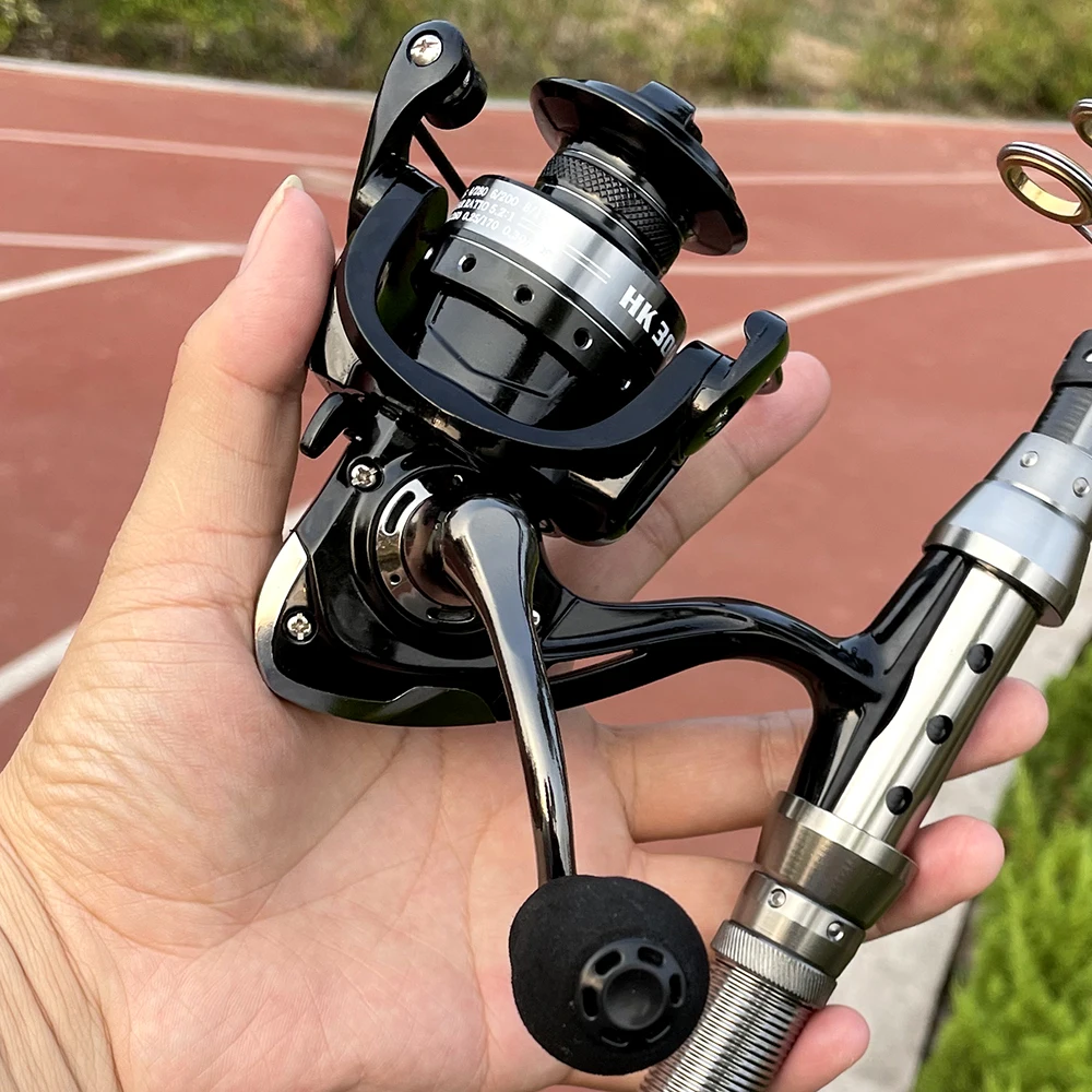 Carrete de Metal de alta calidad para pesca en agua salada, carrete giratorio ultraligero, Jigging duradero, arrastre máximo de 8KG, 5,2: 1, 2000-7000 - imagen 5