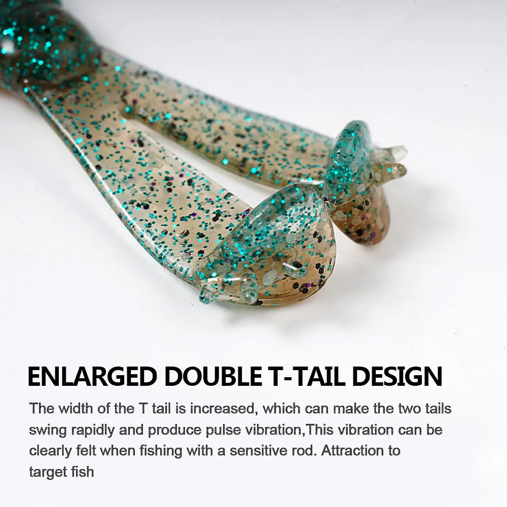 SUNMILE-señuelo de pesca suave para buzo, 10 piezas, Tpr, flotante, de plástico, Wobbler Leurre - imagen 4