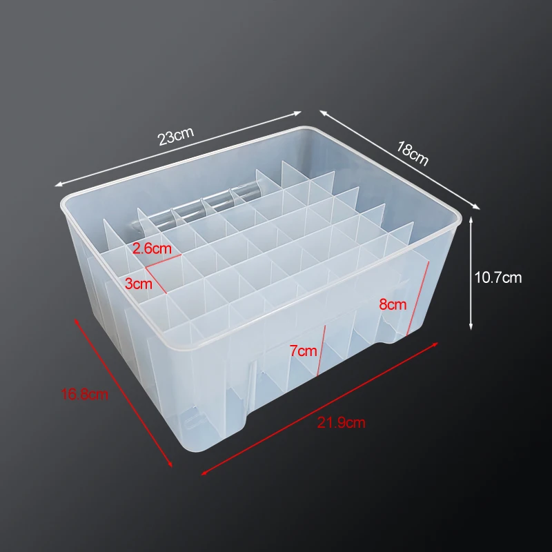 Caja de aparejos plástica con rejillas para señuelos duros y cebo marino - imagen 2
